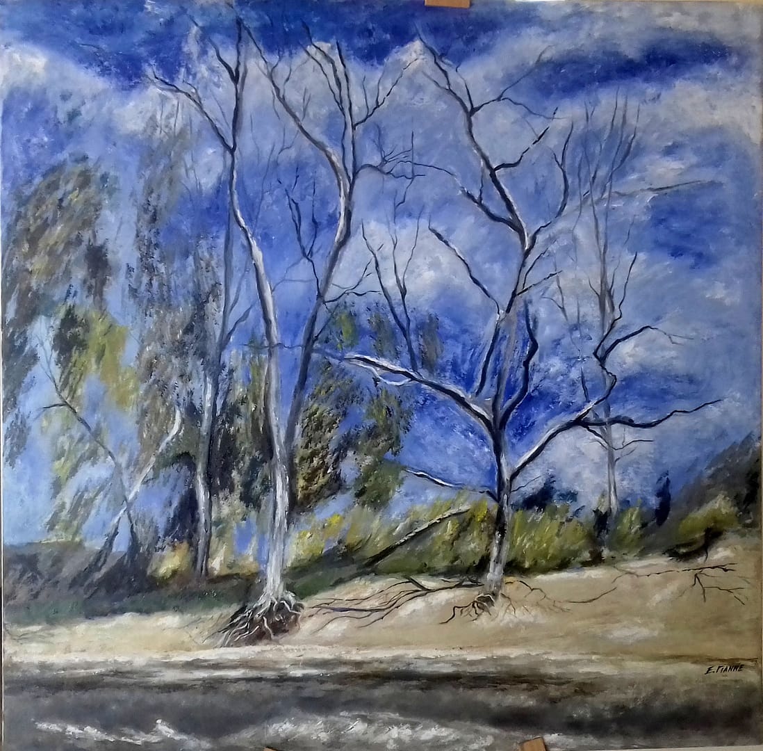 Απομόνωση Ι (2018) / λάδι σε μουσαμά, 70x70εκ.