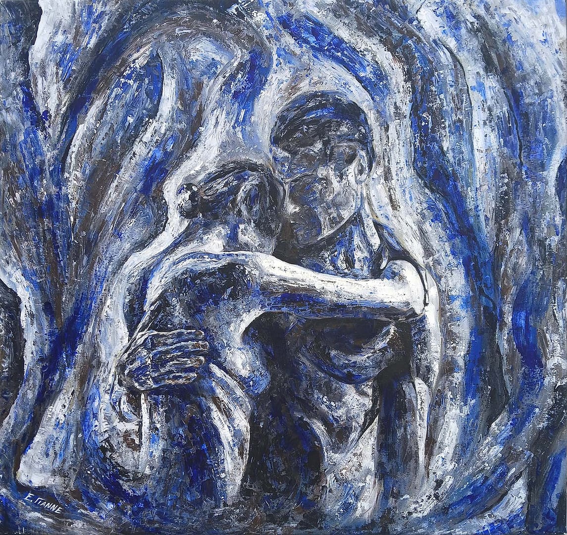 Αποχωρισμός (2013), ακρυλικό σε μουσαμά, 70x65εκ.