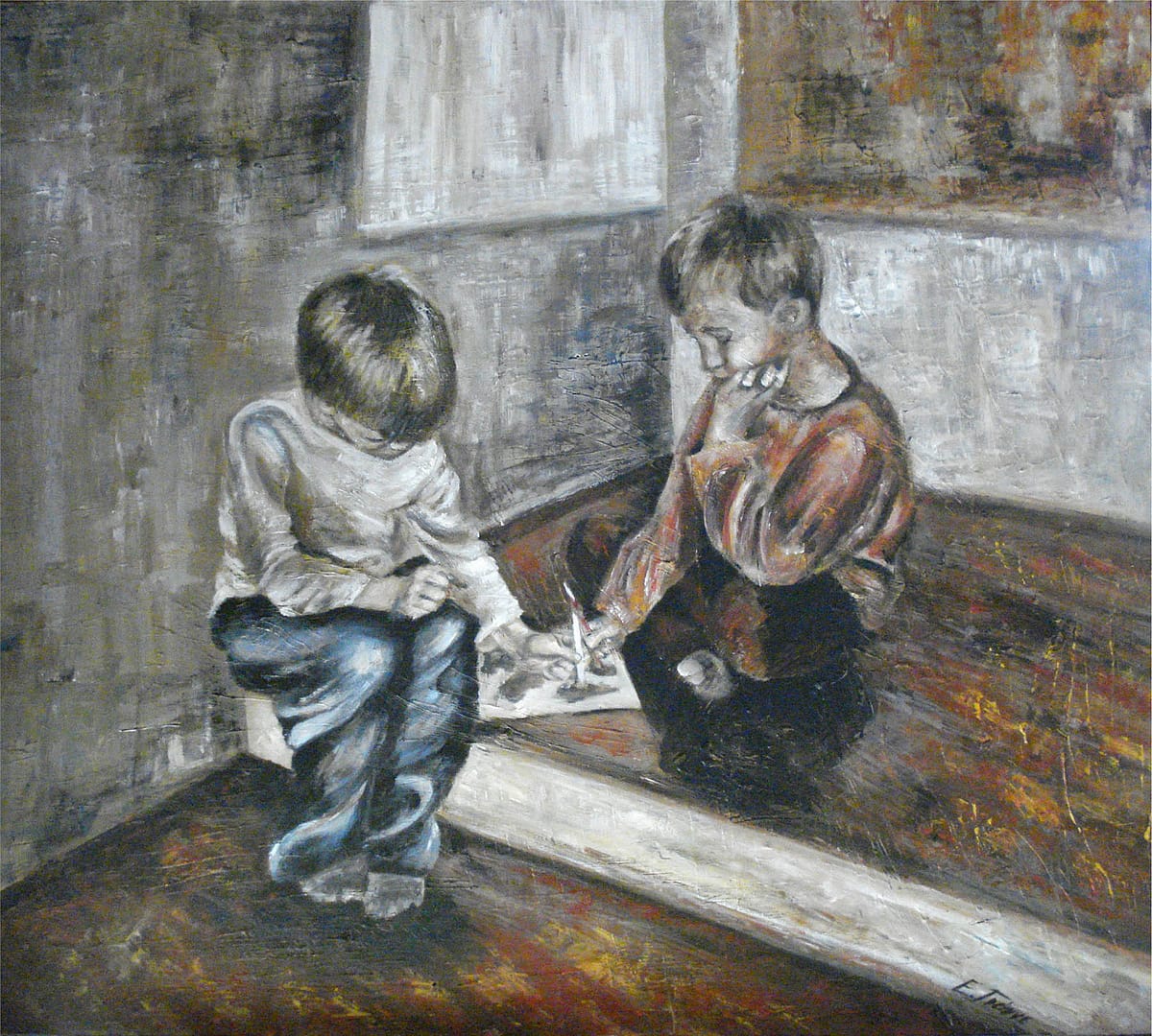 Συμφωνία (2011) /  λάδι σε μουσαμά, 90x80εκ.