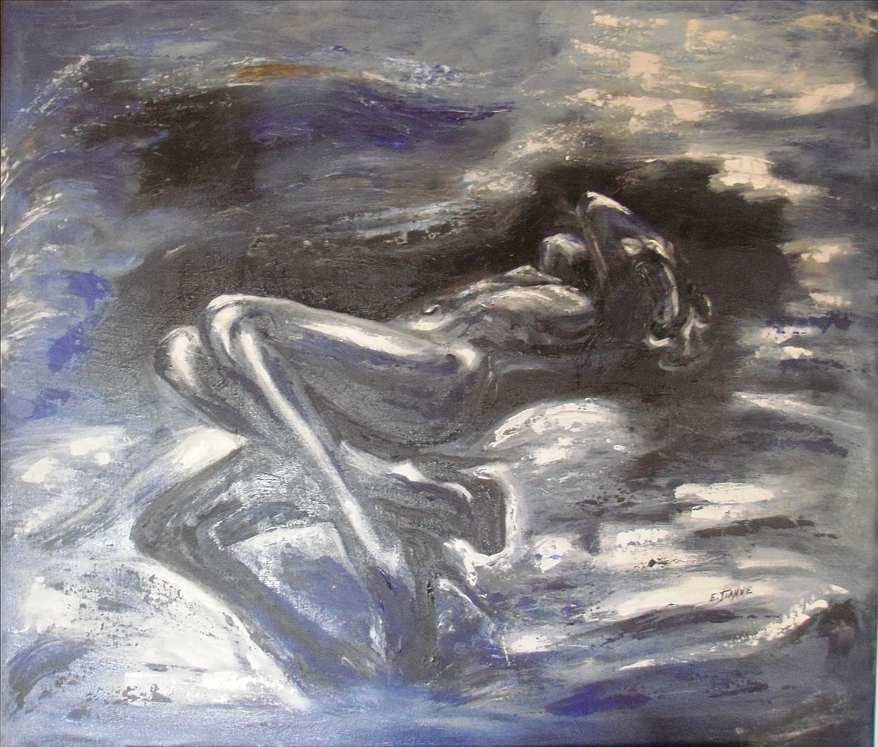 Γυμνό (2020) / ακρυλικό σε μουσαμά, 70x60εκ.