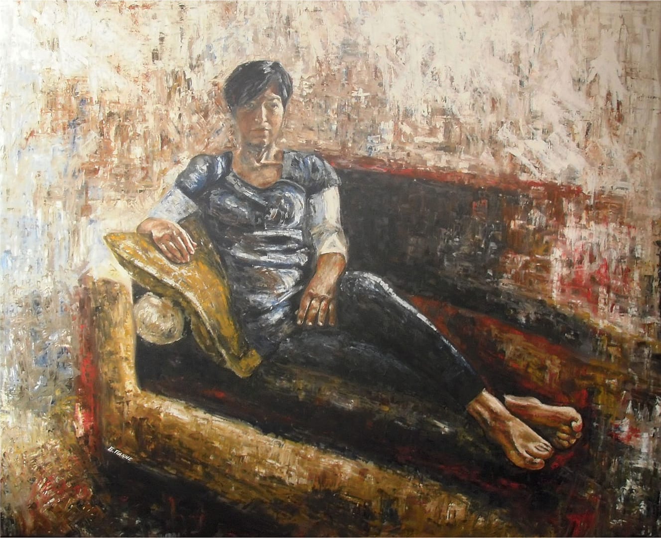 Πορτραίτο Π.Λ. (2012) / λάδι σε μουσαμά, 117x95εκ.