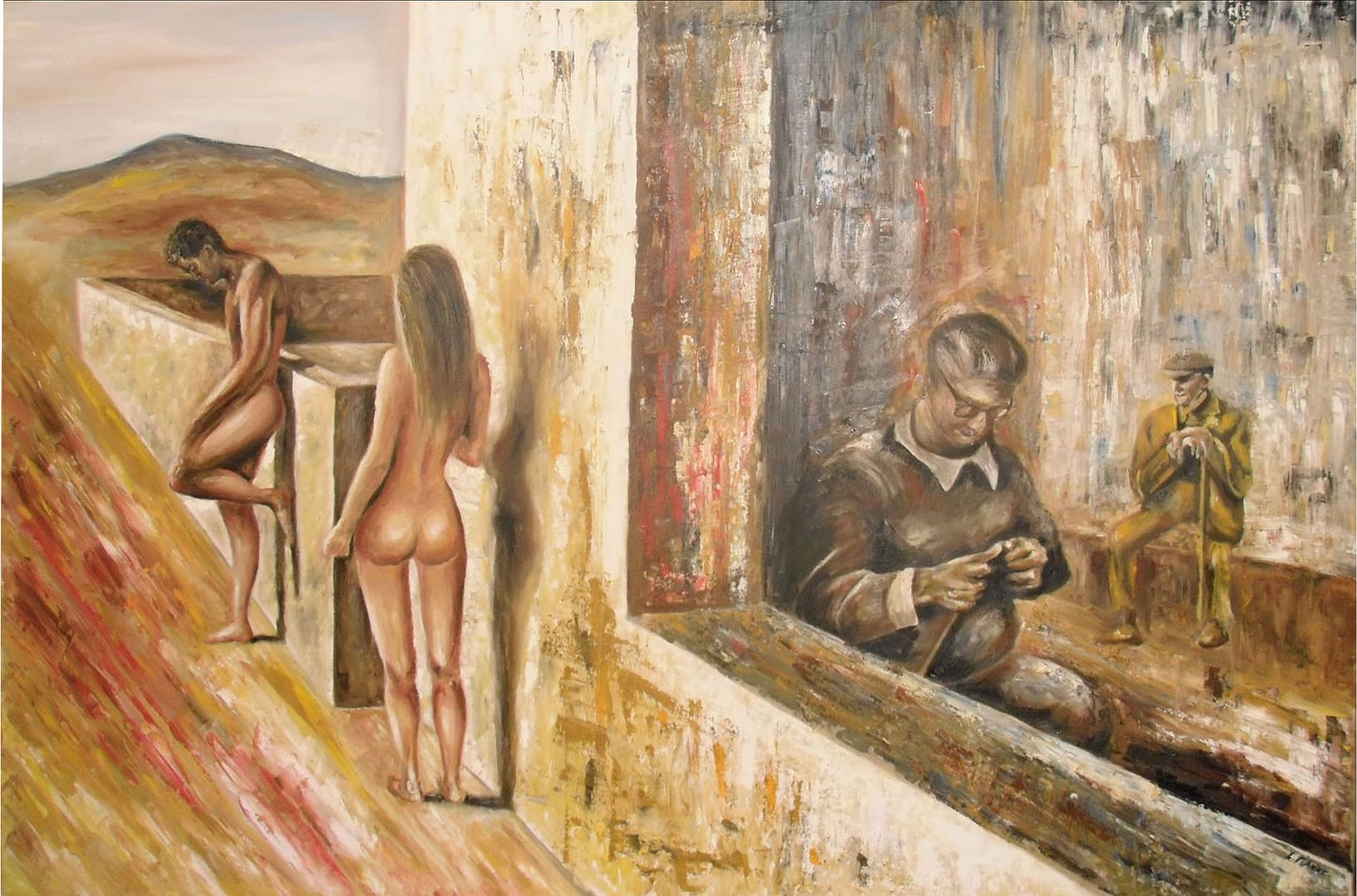 Διαδρομή (2010) /  λάδι σε μουσαμά, 120x80εκ. – ιδιωτική συλλογή