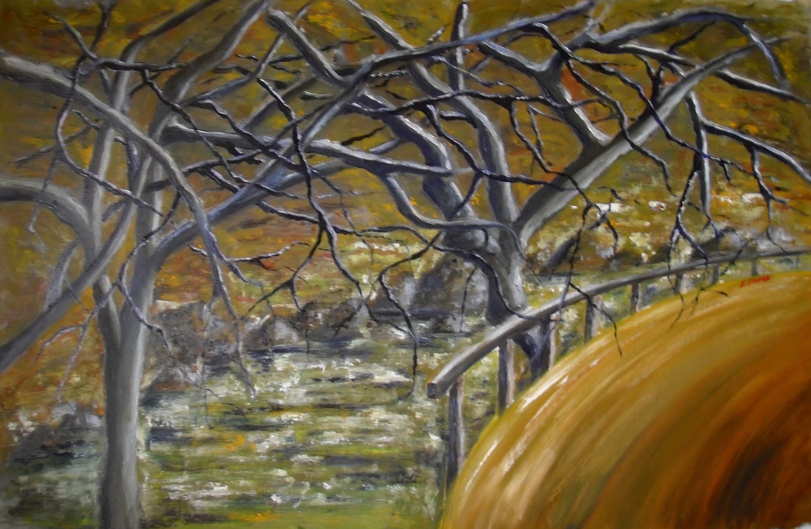 Χωρίς τίτλο (2017) / λάδι σε μουσαμά, 62x40,5 εκ.