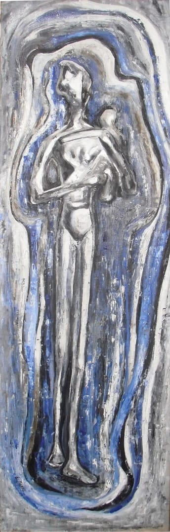 Δρόμος (2013) / λάδι σε μουσαμά, 36x120εκ.