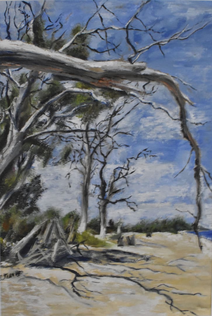 Απομόνωση ΙΙ (2018) / λάδι σε μουσαμά, 23x34εκ.