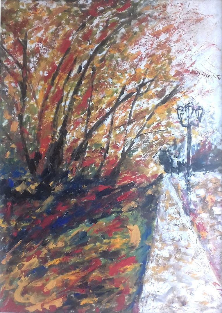 Στιγμή (2012) / λάδι σε χαρτόνι, 30x40εκ.