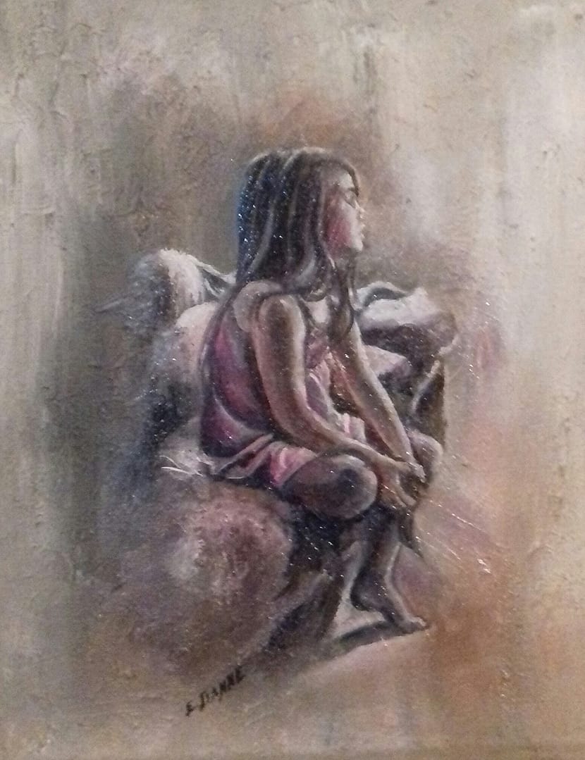 Προσήλωση (2017) / λάδι σε μουσαμά, 25×31εκ. – ιδιωτική συλλογή