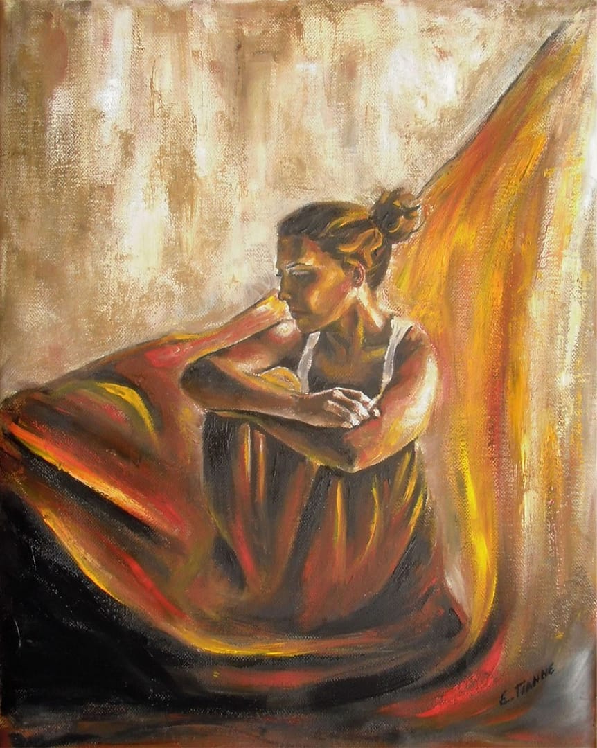 Σκέψη (2013) / λάδι σε μουσαμά, 28x35εκ.- ιδιωτική συλλογή
