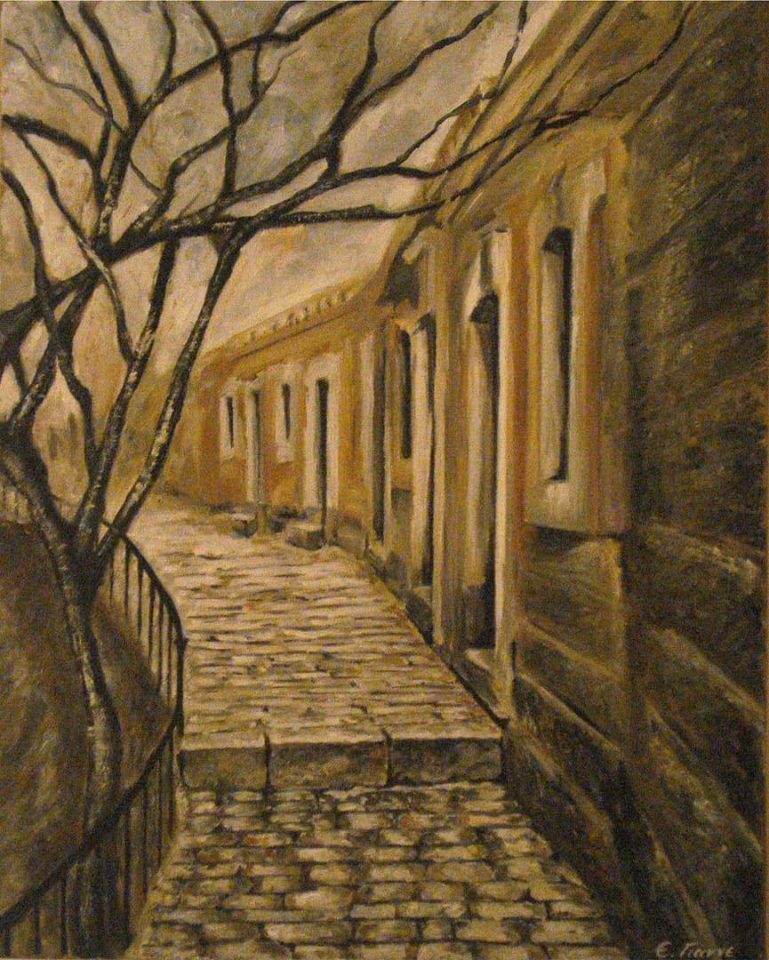 Πέτρινο μονοπάτι (2010) / λάδι σε μουσαμά, 30x40εκ.- ιδιωτική συλλογή