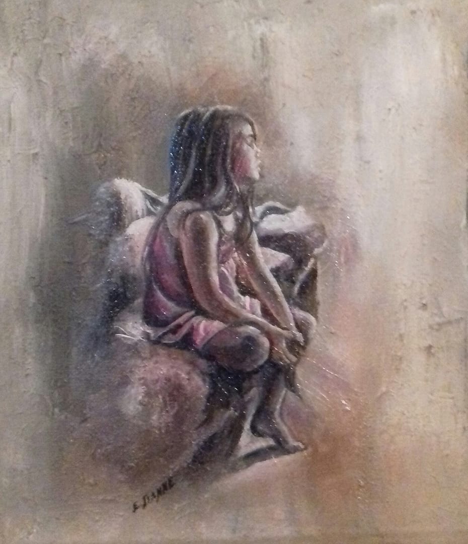Προσήλωση (2017) / λάδι σε μουσαμά, 25x31εκ. - ιδιωτική συλλογή