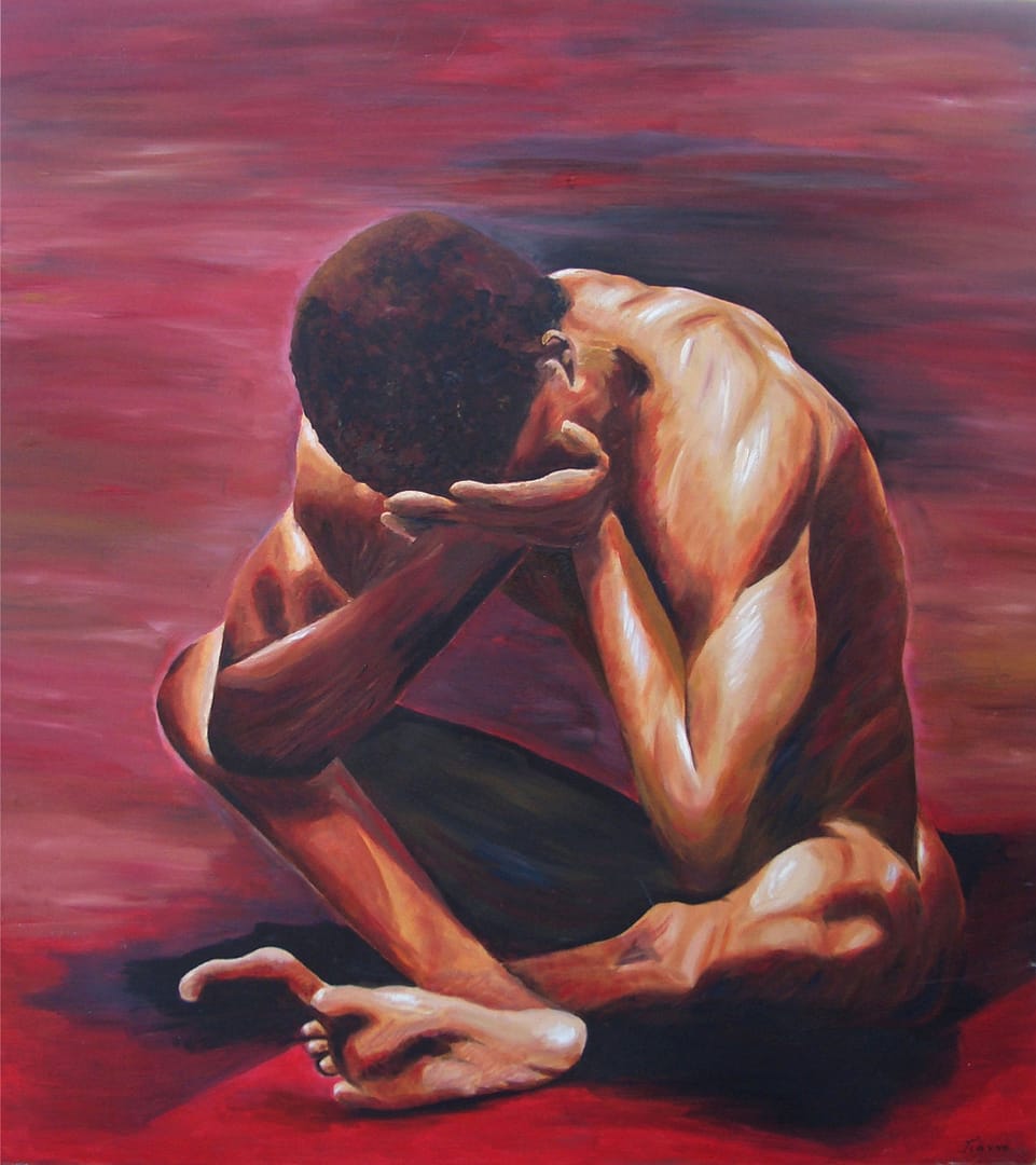 Μνήμη  (2005) / λάδι σε μουσαμά, 90x100 εκ. – Δημόσια Κεντρική Βιβλιοθήκη Σπάρτης